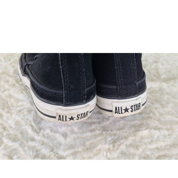 Converse All Star Women's Black Suede Fur Lined Chuck Taylor Boots Size 5 - Picture 7 of 9